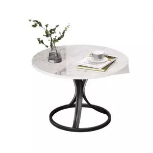 대리석 원형 사이드 직경 협탁 미니 골드프레임 테이블