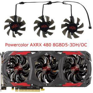 GPU VGA 카드 쿨러 선풍기 GA81B2U 교체 PowerColor AXRX 570 4GBD5 AXRX480 8GBD5 R9 390 8GB 3개/세트