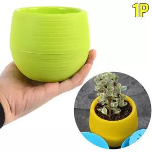 미니 컬러 원형 플라스틱 화분 대형