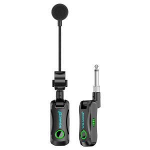 2.4G 무선 악기 마이크 색소폰 자동 페어링 저딜레이  조절 가능 클립 플루트 클라리넷용