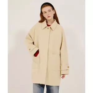 브랜드정품 키뮤어 KIIMUIR (우먼) 부클 울 하프 코트_라이트옐로우 140827