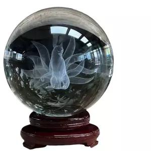 크리스탈 수정구슬 여우 인테리어 소품 거실 사무실 장식품