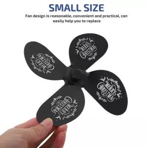 무동력팬 1세트 무소음 스토브 팬 알루미늄 합금 제작 벽난로 교체 부품 열 전달용