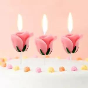 장미꽃 생일초 3p 핑크 생일초 생일파티초