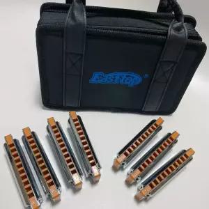 EASTTOP 하모니카 T008S-7 디아토닉 세트 블루 하프 입 오르간 A B C D E F G 키 10 홀