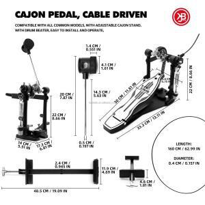 악기 JBK 프로페셔널 케이블 다이렉트 드라이브 샤프트 드럼 풋 페달 부품 액세서리 박스 케이준 휴대용 장