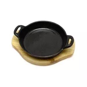 철제 팬 캠핑용 스테이크 무쇠 원형 주물 개인용