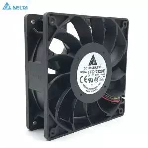 무동력팬 120mm 고속 PWM 팬 12V 39A 5500RPM 듀얼 볼 베어링 250CFM 쿨링 ASIC 마이너 델타 TFC1212DE 120