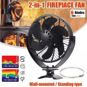 무동력팬 벽걸이 벽난로 선풍기 열 구동 스토브 통나무 우드 버너 Ecofan 저소음 가정용 분배 6 2 in 1