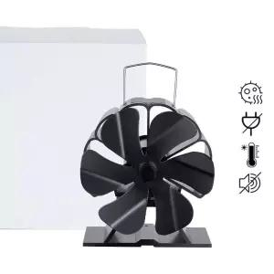 무동력팬 6날 미니 벽난로 팬 스토브 장작 난로 생태 열 분배 환경 가정용 야외용