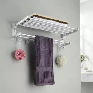 알루미늄 욕실 수건선반 5구 후크 다용도 벽걸이 타월걸이 거치대