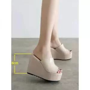 웨딩 슬리퍼 신부 드레스 키높이 통굽 가보시 신발 플랫폼 슈즈 11cm118434