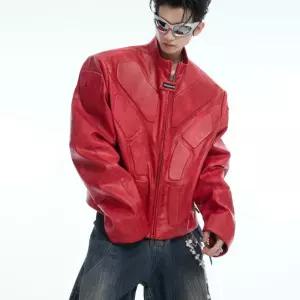 ArgueCultu 스탠드카라 3D 자켓 아머 라이더 레드 A. M, 데님 블루 당일118722