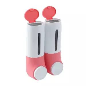 물비누 디스펜서 벽걸이 2구 세면대 용기 린스통 물비누케이스