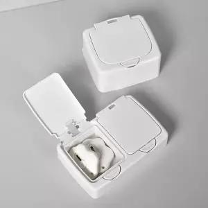 수납함 면봉 화장솜 소품 플라스틱 케이스 원형 C타입