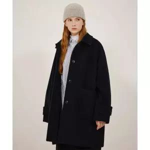 브랜드정품 키뮤어 KIIMUIR (우먼) 부클 울 하프 코트_네이비 140890