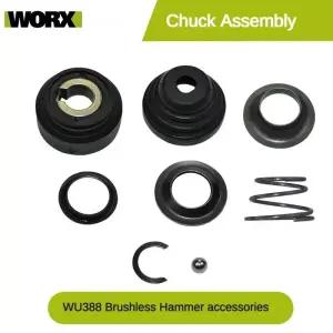 키레스척 기존 WORX WU388 전기 해머 척 어셈블리 더스트 커버 스냅 링 스틸 볼 배플 스프링 와셔