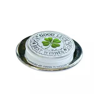 네잎클로버 금 기념주화 행운 메시지 코인 컬렉션 소장품