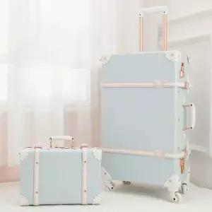 복고 캐리어 빈티지 가죽 레트로 비밀번호 남성 트렁크 여행가방