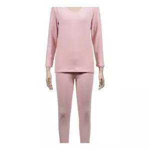 포근한 기모 여성 내복 홈웨어 세트