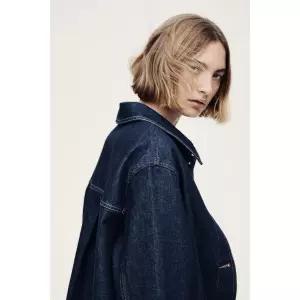 [정품] HM 여자 데일리 자켓 데님 셔츠 재킷 다크 블루 1332091001
