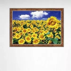 직소퍼즐 1000피스 해바라기들판III 앤틱골드액자포함
