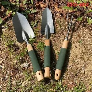 [지오비즈]원예도구 3종세트 스펀지핸들/원예용품 주말농장 텃밭 분갈이도구 갯벌체험 해루질 낚시용품