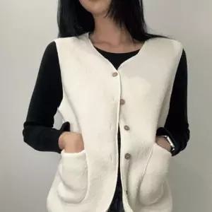 나오유 양털조끼 여성 뽀글이 베스트 후리스 플리스