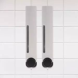 워시데이 벽걸이 물비누 디스펜서 2p 350ml 화이트 샴푸통 린스통