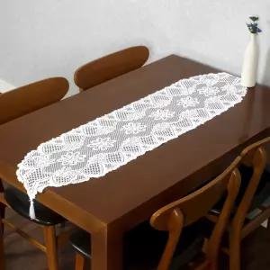 고퀄리티   화이트 프렌치 러너 테이블러너 33x137cm 레이스 테이블