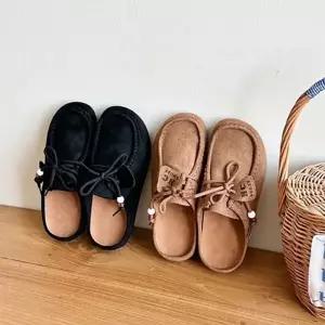 여성 스웨이드 로퍼 뮬 블로퍼 클래식 슬리퍼 2색