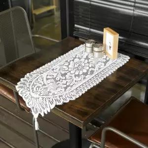 고퀄리티   러너 33x100cm 아이보리 프렌치 레이스 테이블러너 테이블