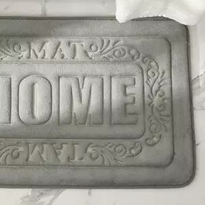 메모리폼 발매트 욕실 현관 주방 미끄럼방지 논슬립 매트 그레이 WFLDCRK