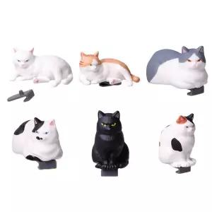 [이앤오]확정가챠 캡슐뽑기 컵라면위 냥냥이 6종 세트 피규어