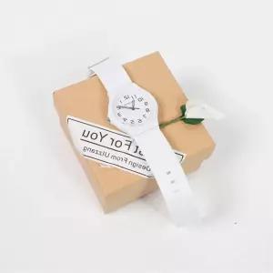 수험생 시계 무소음 수능시계 학생용 아날로그 손목시계 화이트 방수