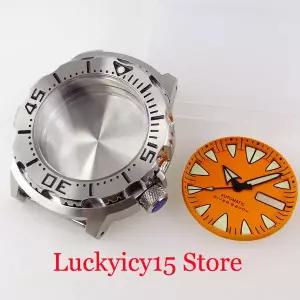 호환 액세서리 42MM 시계 남성용 케이스 29MM 오렌지/블루/레드 다이얼 핸드 세트 그린 야광 NH35 NH36 SKX