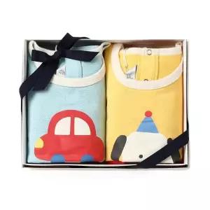 [롯데백화점]블루독베이비 BL+RD자동차민소매상하 선물세트 46370-672-22+46370-672-21 출산백일돌선물