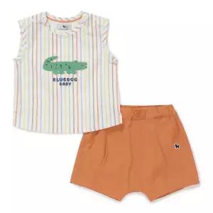 [롯데백화점]블루독베이비 OR악어민소매상하세트 46313-610-04 4631361004 출산백일돌선물