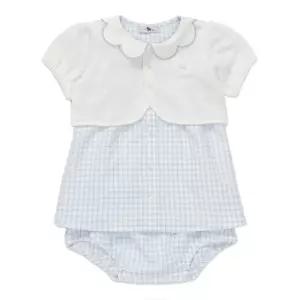 [롯데백화점]블루독베이비 BL멜로우체크 세트형 드레스B 46313-400-04 4631340006 출산백일돌선물