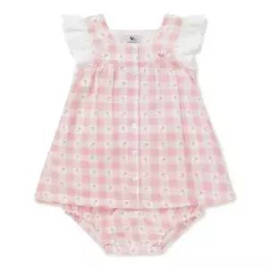 [롯데백화점]블루독베이비 PK플라워체크드레스 46313-400-01 4631340001 출산백일돌선물