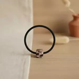 여성용 스퀘어 쁘띠 호피 헤어밴드