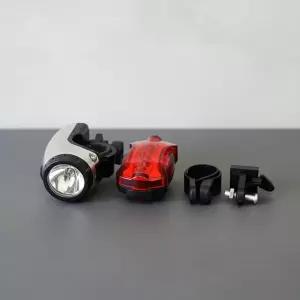 자전거 라이트 세트 야간 안전등 전조등 후미등 건전지식 구성품 후레쉬 용품 자전거등 LED등 LED 안전용