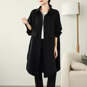 셔츠 큰사이즈 봄 롱 아우터 바람막이 간절기 F982931 남방 가을 3컬러