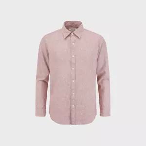 [롯데백화점]에디션 SS 남성여름남방 면 마 혼방 브라운 스트라이프 셔츠 NEF2WC1922 DR4488