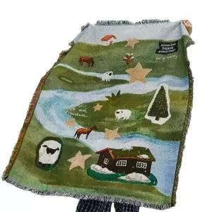 네추럴램 감성 담요 블랭킷 니트 테트리