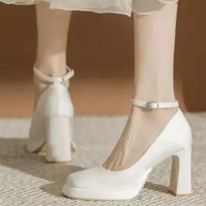웨딩슈즈 통굽 셀프웨딩 웨딩촬영 키높이 예식 신부 셀프촬영