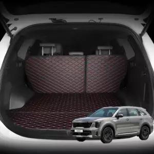 Brov 기아 쏘렌토 퀼팅패턴 트렁크매트 자동차 차박 바닥+등받이 suv 세트