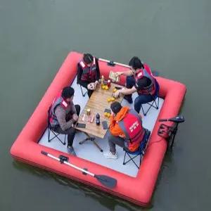 고무 보트 텐트 2인 좌대 1박 카누 낚시 하우스 그늘막 에어 기본 전동 펌프