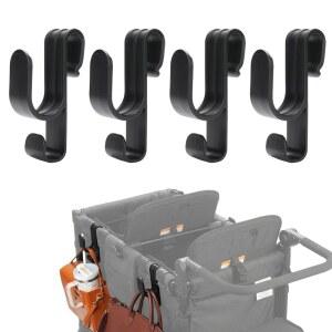 VIOTIIN WONDERFOLD 내구성 밸런스 절약 것을 이중 레이어 WAGON 사이드 자전거 모든 유모차 왜건 공간 W2 다용도 하중 후크 액세서리 4개 견고한 지지 있는 W4용 40KG 플라스틱