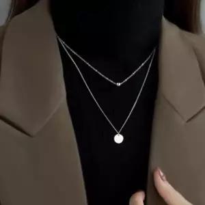 [다잇템] 여성 동전 실버 코디 초커 미니볼 목걸이